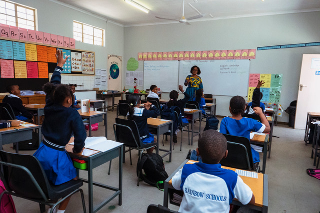 Rainbow Schools class room, one of the leading private schools in Gaborone, Botswana